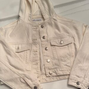 Zara Kids Off-White Denim Jacket